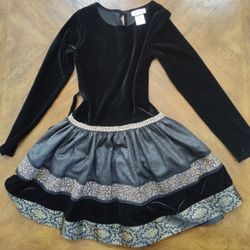 Black and Gold Long Sleeve Dress