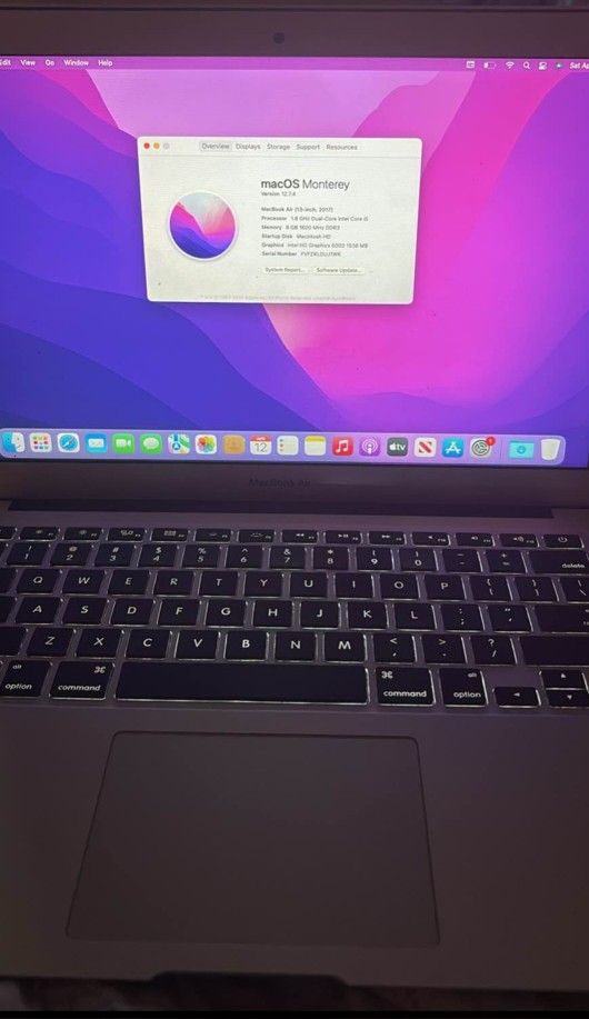 MacBook Air 2017 13 Inch 8 GB For Sale