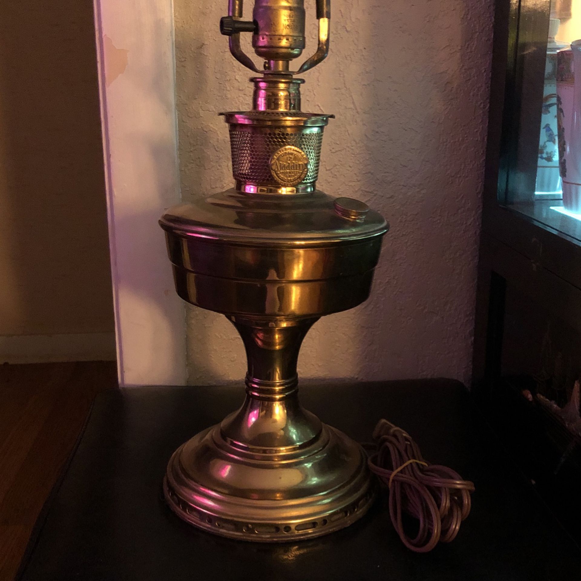 Vintage Aladdin Model 12 Brass Lamp