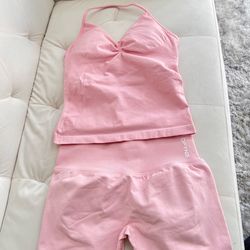 DFYNE Women’s LIGHT ROSE PINK Impact Shorts Size (M)Yoga set