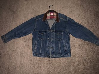 Vintage Marlboro Denim Jacket with leather collar