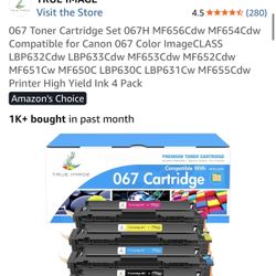 067 Toner Cartridge Set 067H MF656Cdw MF654Cdw Compatible for Canon 067 Color ImageCLASS LBP632Cdw LBP633Cdw MF653Cdw MF652Cdw MF651Cw MF650C LBP630C 