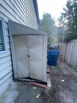 Free beat up shed.  Does not leak