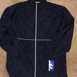 Men's Navy Windbreaker Jacket M New