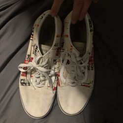 White Vans size 12
