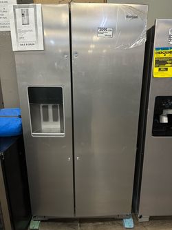 Side By Side Refrigerators •Samsung•Whirpool•Maytag• Take One Home Today $0 Initial Payment Read Description