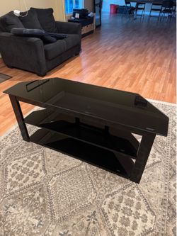 Three Tiered Tempered Glass Tv Stand