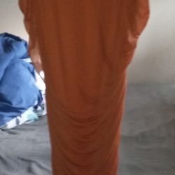 Orange fitted dress 