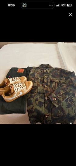 New denim camouflage Versace jacket XLarge $1695 selling $900 cash only