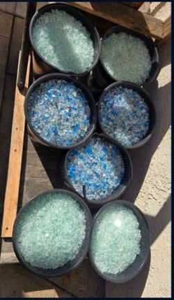 Fire Pit Glass FirePlace Glass Fire Rocks Flame Glass Hot Rocks