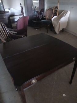 Newluy refinished dropped leaf table