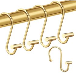 Gold T Bar Shower Curtain Hooks