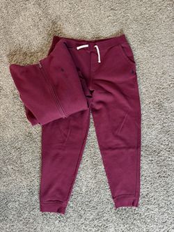 Big Boys Ralph Lauren Polo Sweat Pants And Zip Up Hoodie Size XL 18/20 Burgundy
