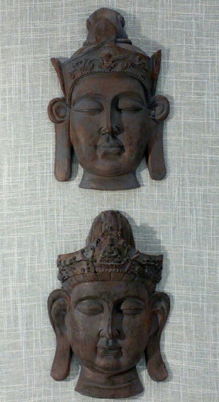 2 pc. Set Buddha Resin Wall Art 8"x5" *PICKUP ONLY* home decor, household, pictures, paintings