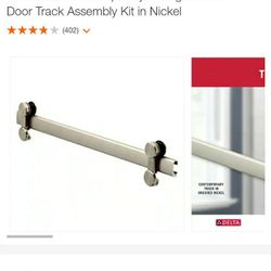 Delta 48in - 60in Contemporary Sliding Shower Door Track Assembly Kit In Brushed Nickel 