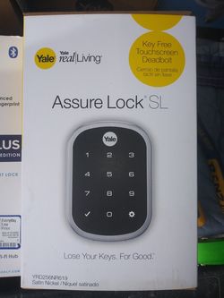 Yale Security Assure Lock SL Deadbolt Satin Nickel Us15 Double-Cylinder Deadbolt-Cylinder Electronic Deadbolt Lighted Keypad Touchscreen