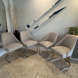 Four Z-gallerie Rowan dining chairs. Kitchen chairs.