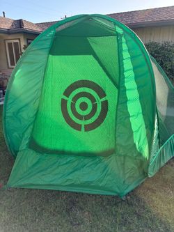 Collapsible, golf swing practice net