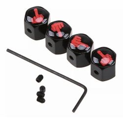 Wheel Tire Valve Stems Caps Locking Cover Middle finger Logo 