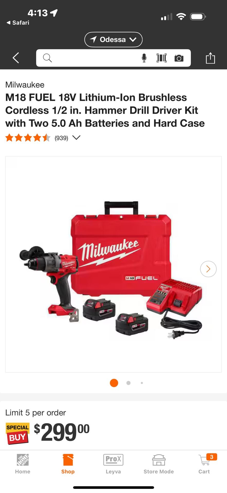 Milwaukee 1/2” Hammer Drill/driver Kit