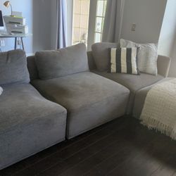 Grey 4pc Sectional Sofa. 