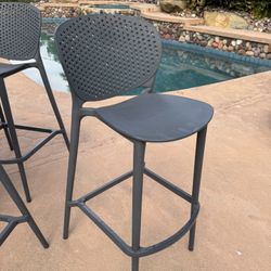 Bat Stools: Bar Height Gray 30 Inch Seat Height