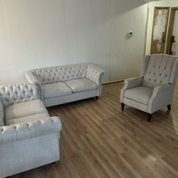 2 Loveseats and Recliner