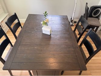 Rustic dining table and chairs