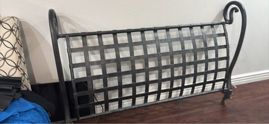 Black Wrought Iron Bed Frame Footboard