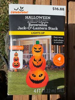 Halloween Airblown Inflatable Jack-O'-Lantern Stack