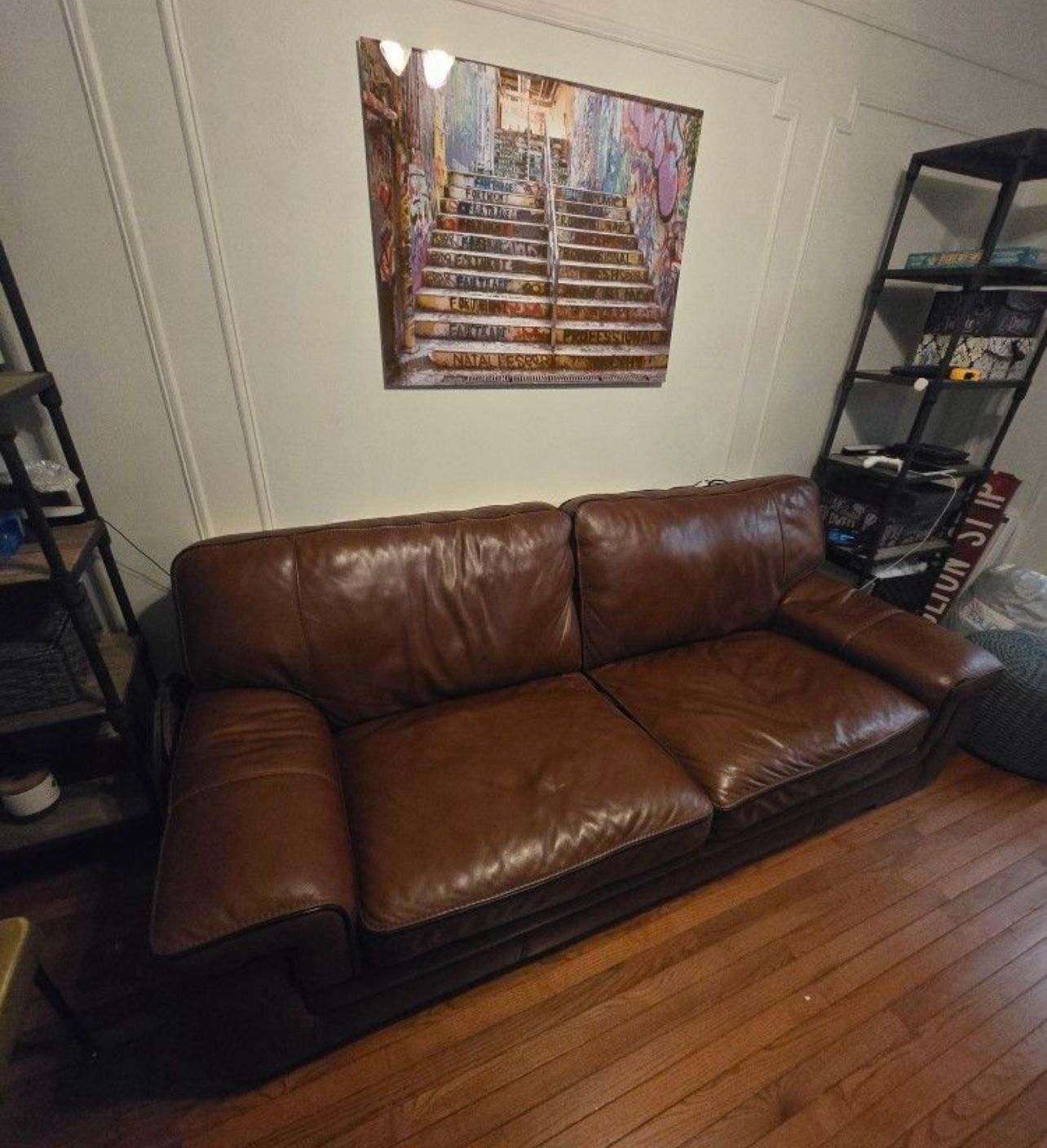 Brown Leather Couch