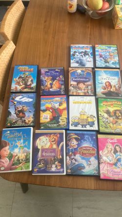 20 children’s DVDs.