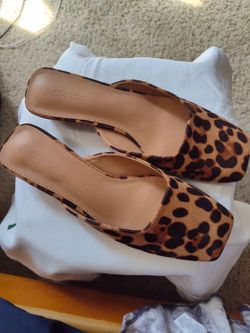 Coutgo Leopard Print Mule Flats