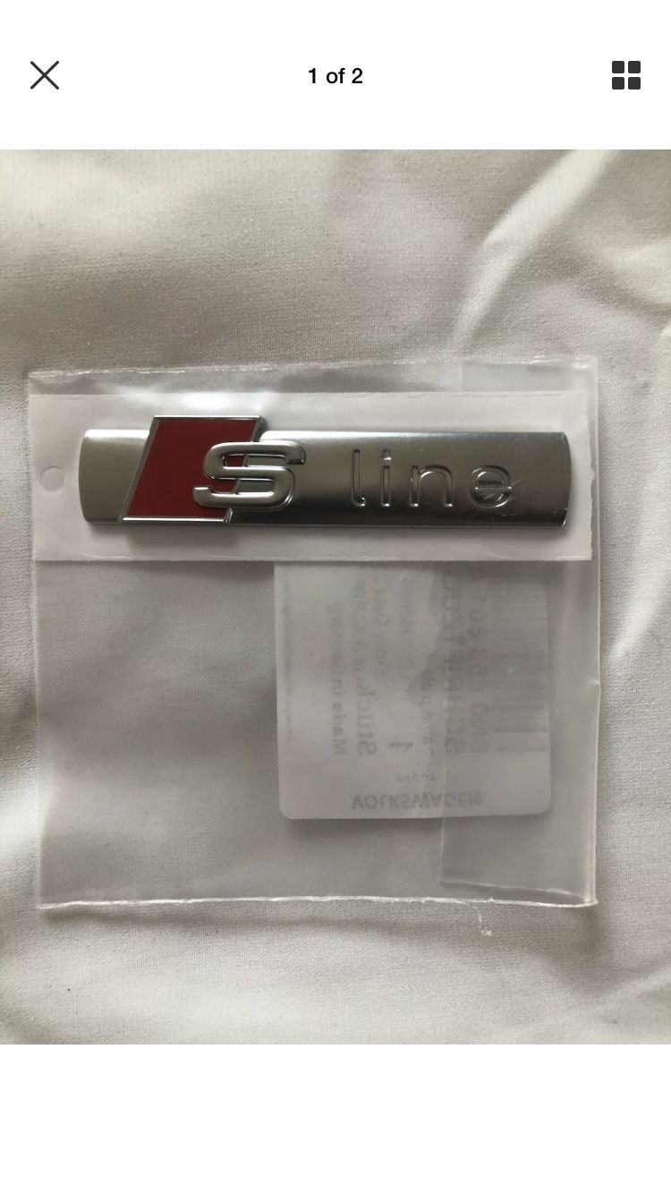 OEM Audi S Line Name plate part # 8N0853601A