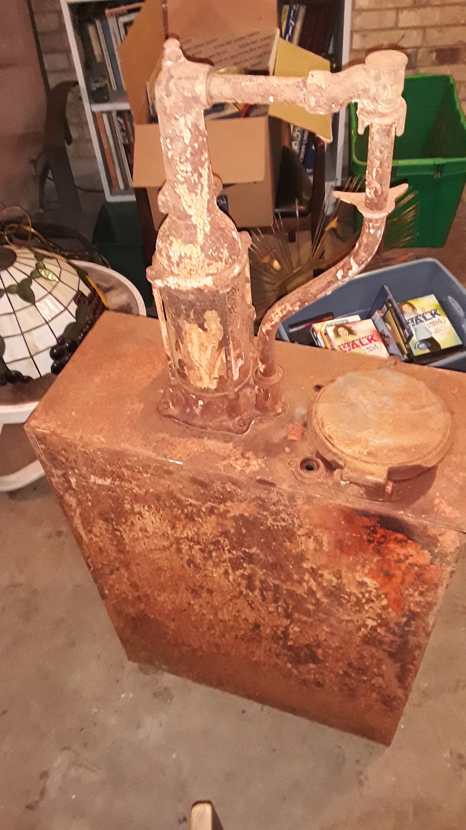 Vintage Motor Oil Lubester Pump Dispenser Hand Crank. MADE BY "service