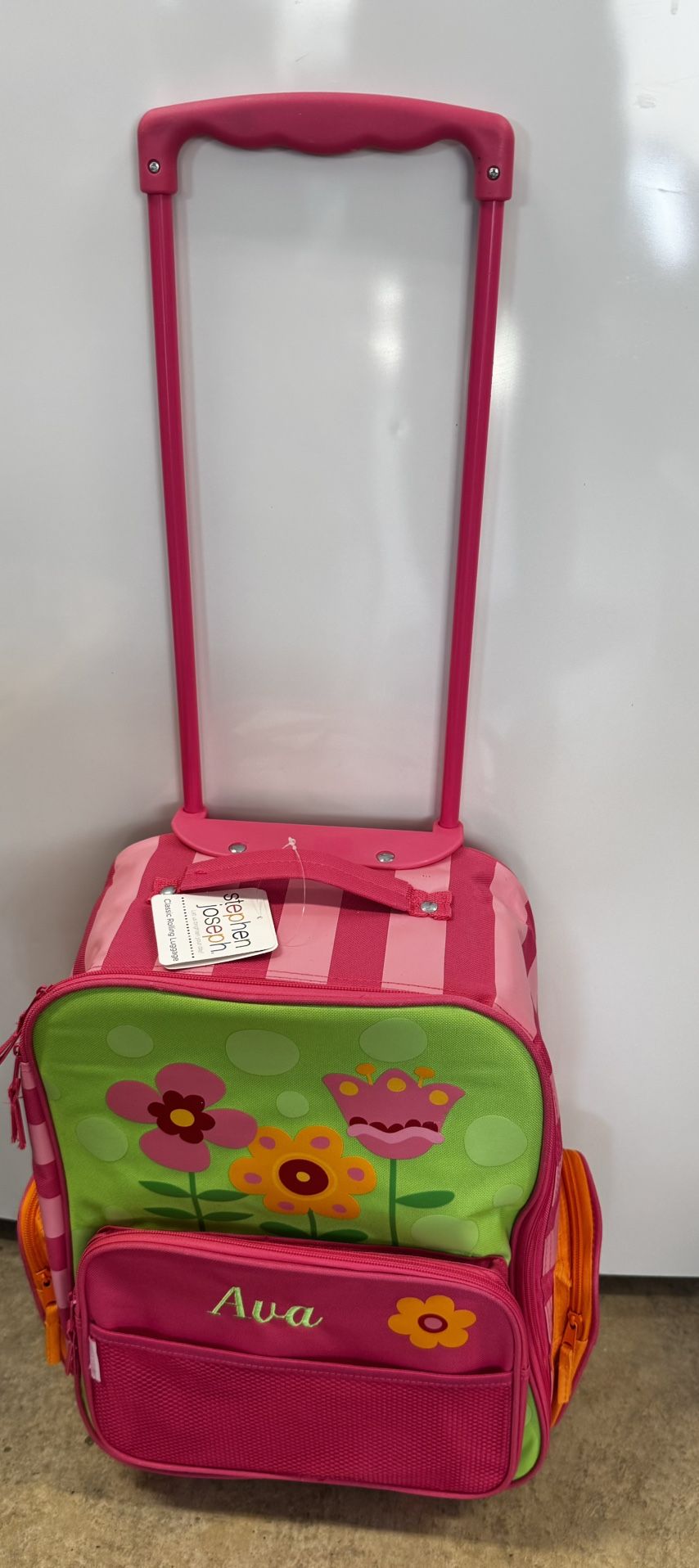 Kids Rolling Luggage w/Pull up Handles: Flowers w/Ava