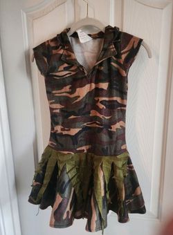 Little Girl's Dress Up Camo Costume Size 8-10