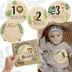 Baby Milestone Wooden Card