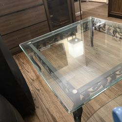 Glass/Metal Dining Room Table