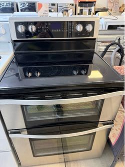 Whirlpool doble oven glass top electric stove