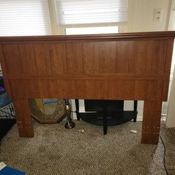 Solider Full/ Queen Head Board And Metal Frame.