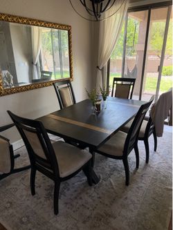 Dining table and chairs