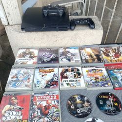 2 Controllers. A Playstation 3 Slim 500GB All Works PS3 With All Games 18 Great Games. Some $15! & $30! Spider man Game. $350! Combo or trade Pokémon 