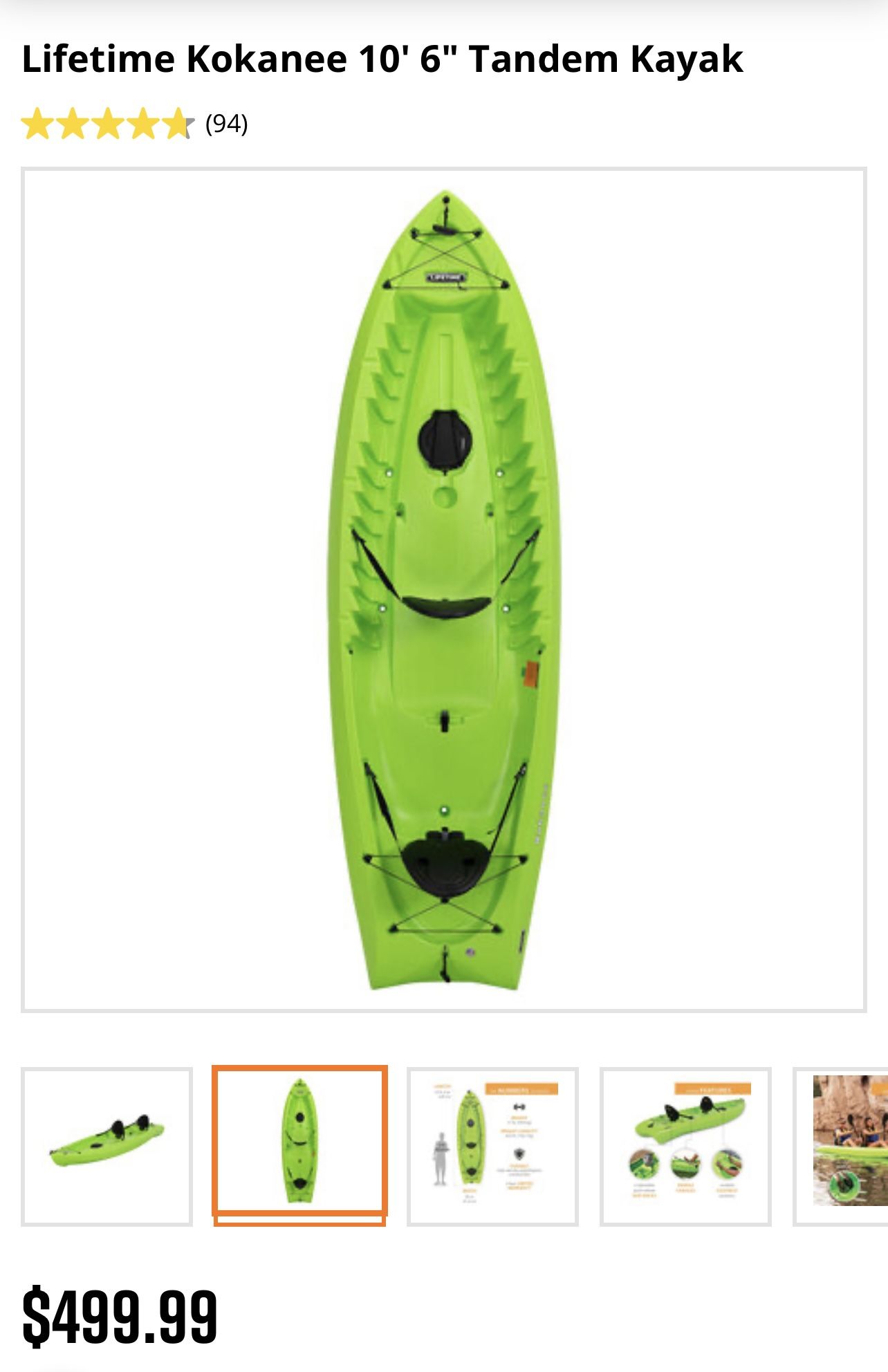 Lifetime Tandem Kayak