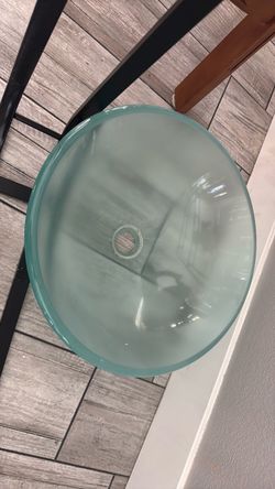 Lime green glass sink bowl