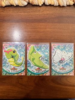 Vintage Pokémon Topps Chrome Caterpie & Metapod #10-11