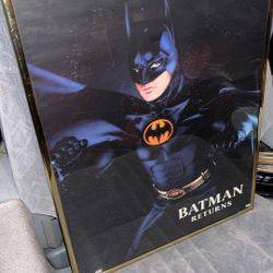 BATMAN RETURNS Vintage Poster 1992 Movie Michael Keaton DC Comics 
