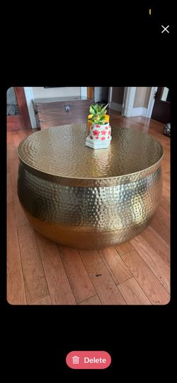 World Market Coffee Table/Storage Gold color