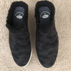 Black Camouflage Slip In Shoes