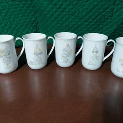 Precious Moments Cups Set Of 5